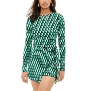 DVF For Target Green Geo Print Skorts Size XS